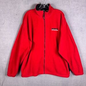 VTG ESPN ABC‎ Jacket XL Men Sports World Wide Fleece Full Zip Pockets 80's